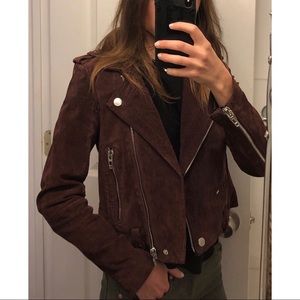 BLANK NYC Suede Moto Jacket